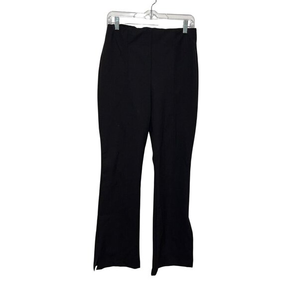 House Of Harlow 1960 Black Pull On Dark Wash Flared Pants Women's Size 6 - Picture 1 of 11